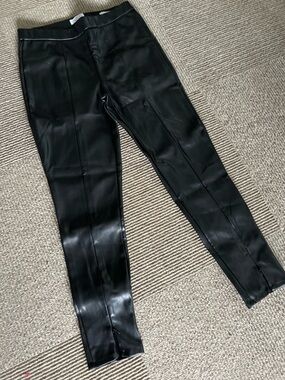 sofia by sofia vergara Black Faux Leather Rosa Jegging
